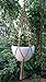 6 Legs Macrame Natural Jute and Cotton Plant Hanger & Holder and Metal Ring, 51-inches Length (Without The White Pot and Plant) (Jute) (Brown-Jute)