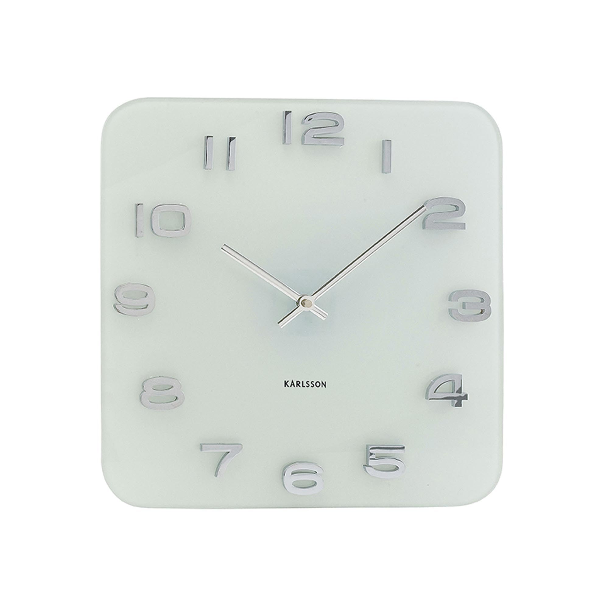 Karlsson Vintage Glass Wall Clock, White
