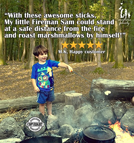 image for anytime family Extending Marshmallow Roasting Sticks-Set of 8-32 Inch.