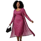 Women's Plus Size 2 Piece Dress Suits Elegant Sleeveless Bodycon Midi Dress with Long Cardigan Set