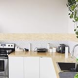 Yoillione Floral Yellow Embossed Waistline Wallpaper Border 5m Waterproof view 3