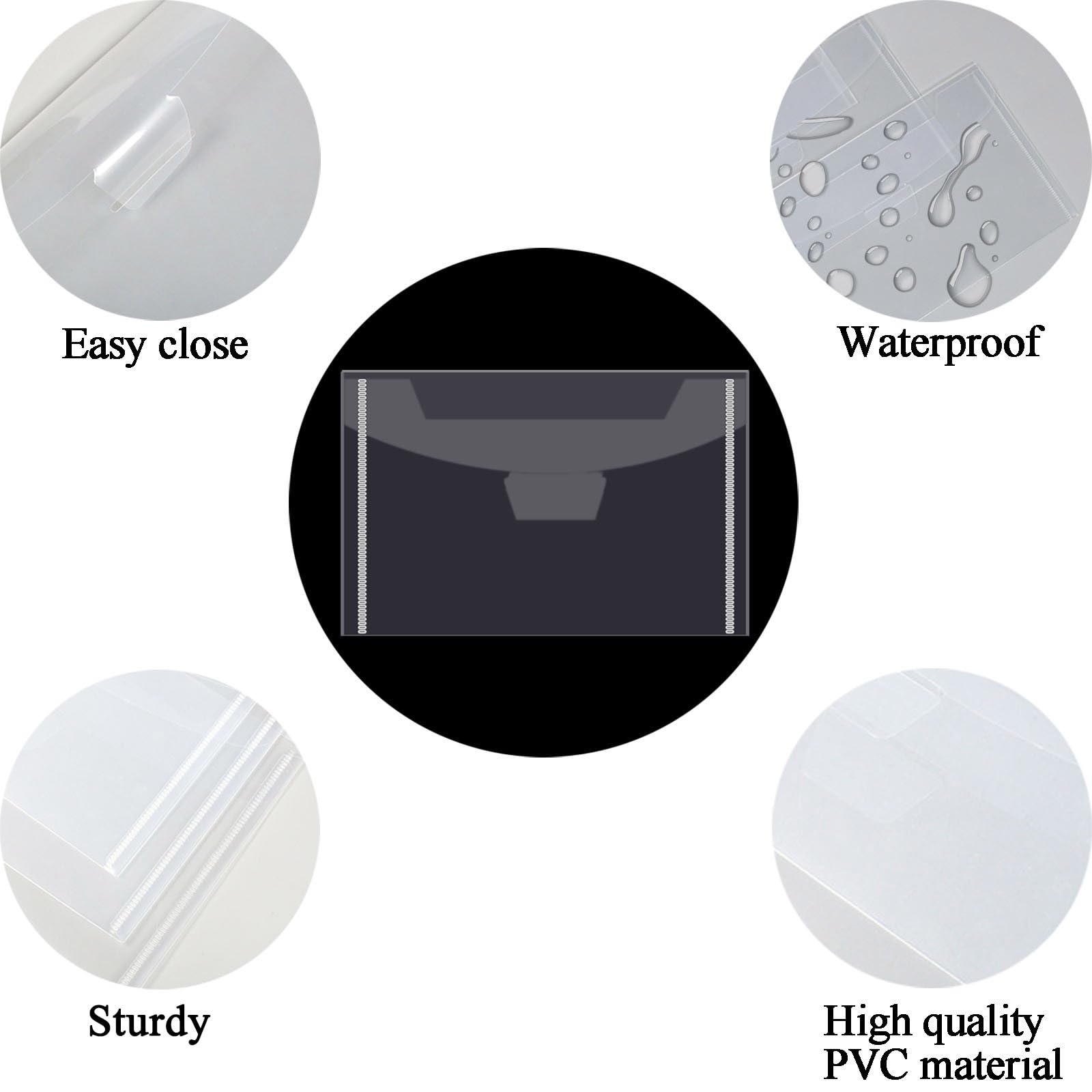 20 PCS 9.4 x 7 Inch Large Die Cut Storage Envelopes with 0.7 mm Thick Magnetic Sheets for Die Storage, Clear Die Storage Pockets and Magnet