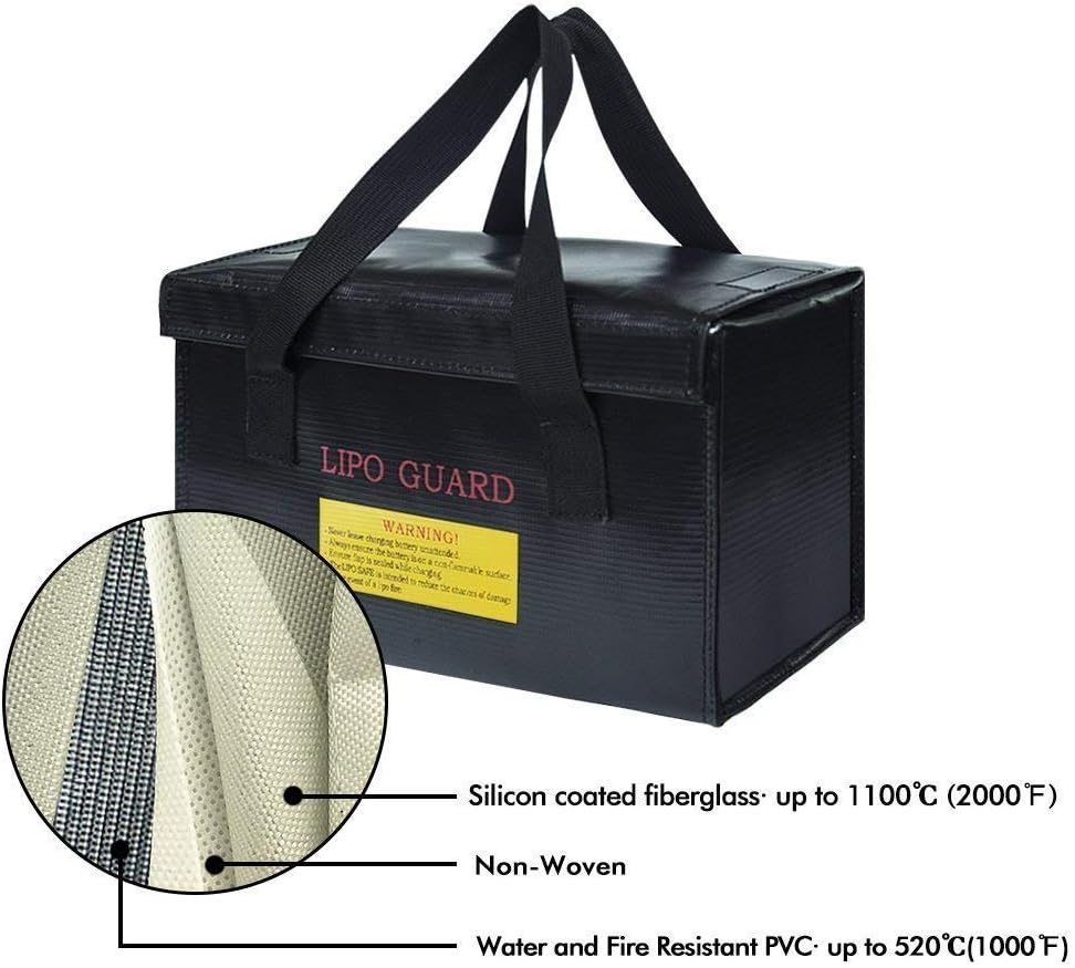 YUNIQUE GREEN-CLEAN-POWER - Fireproof Lipo Bag for Batteries, Black - Image 5