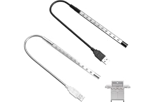 BMMXBI Barbecue Grill USB Light for Monument Gas Grills, Super-Bright Grilling Lights, Gifts for Men, Monument 25392 Gas Grill Accessories, Batteries Not Included, Adjusted 360 Degrees, 2 Pack
