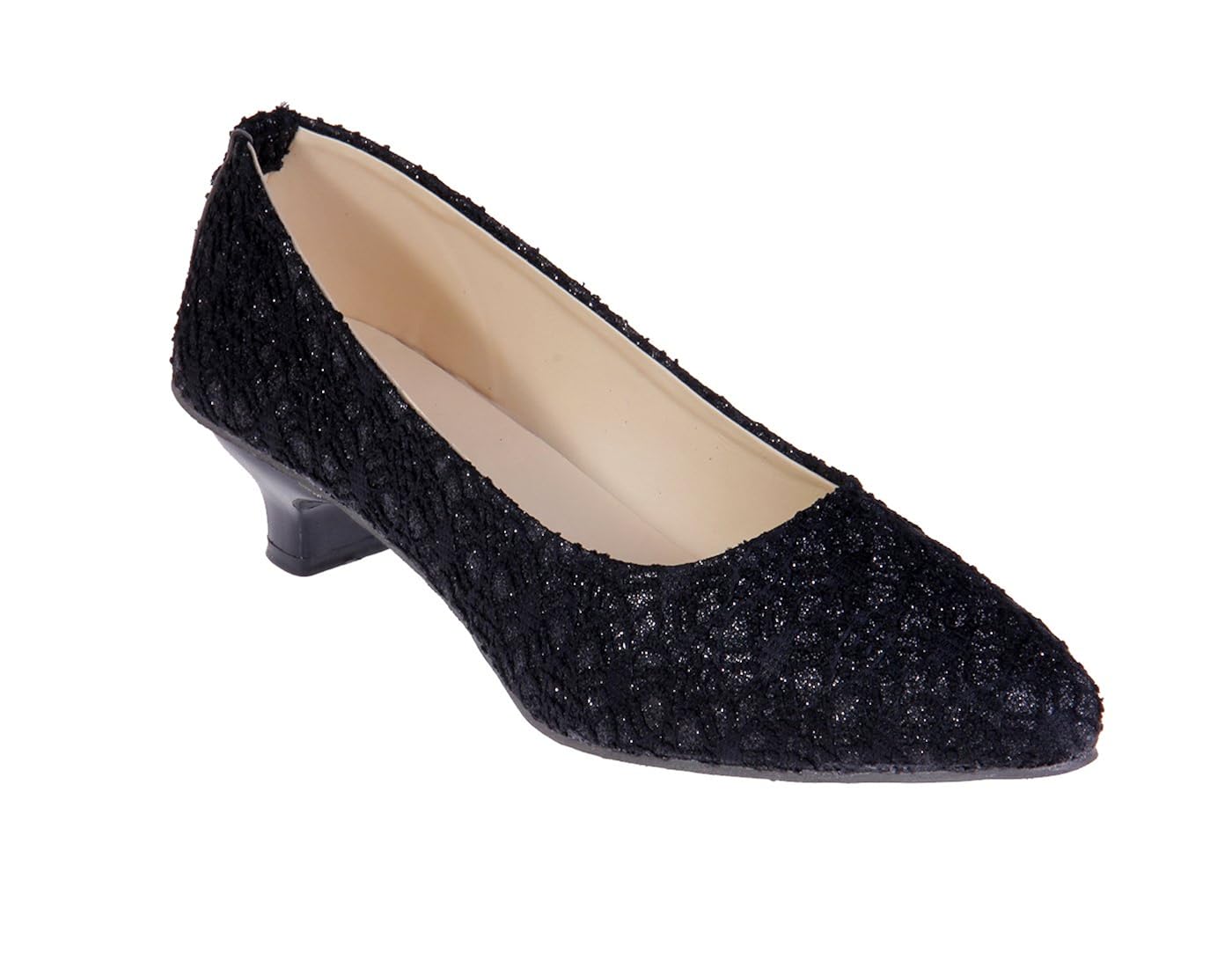 goyal black dimond cut net heels