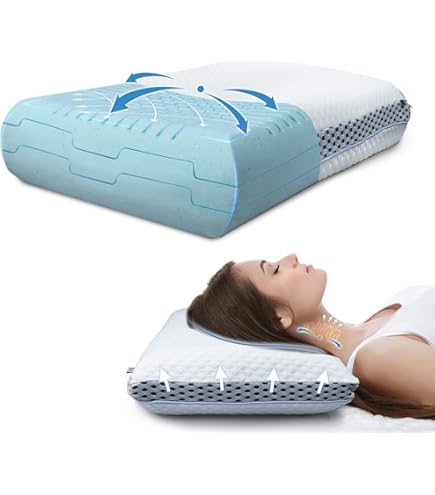 Oreiller Cervical FOSSFLAKES - Soutien Ergonomique Mémoire De Forme