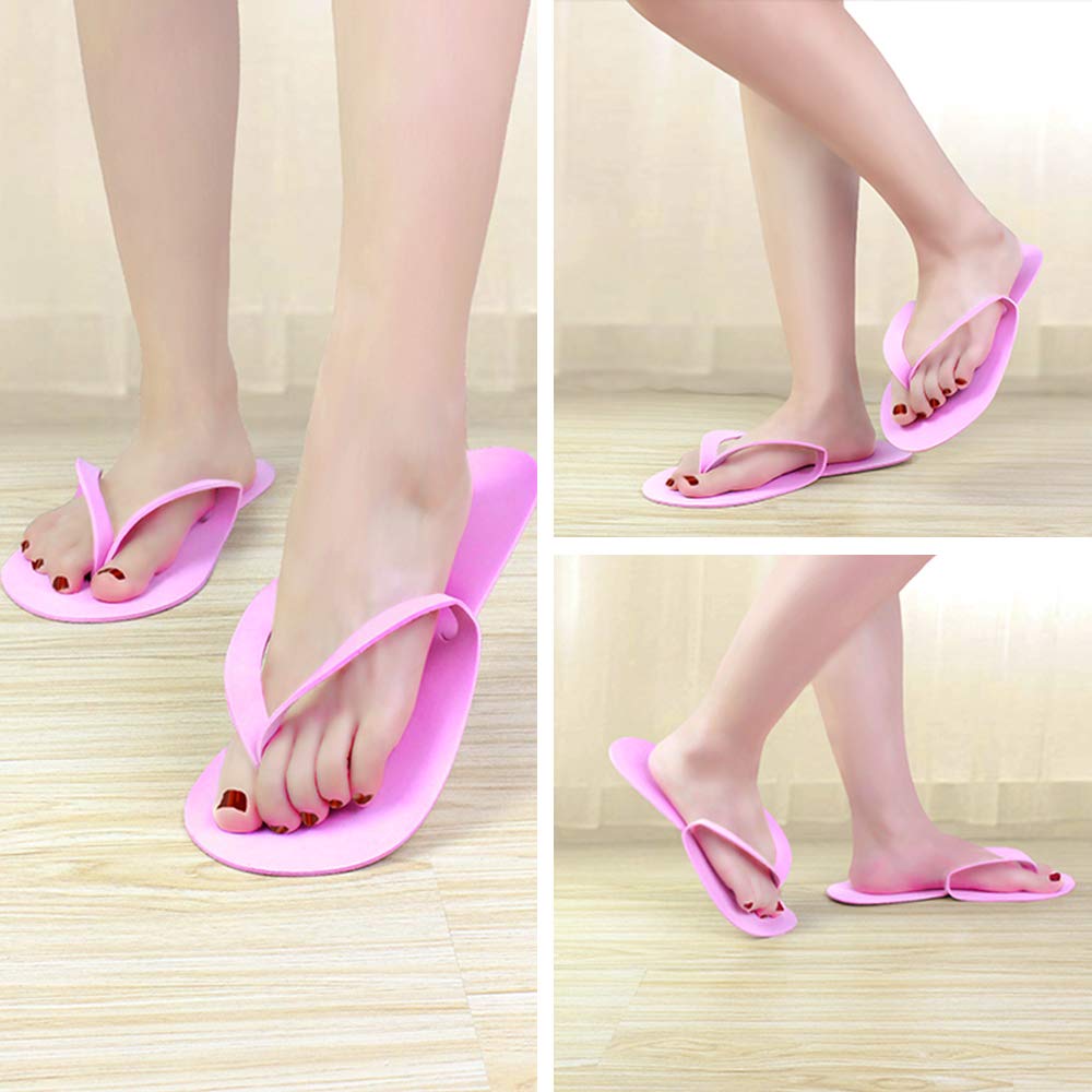Sandals Random Color Hysagtek 12 Pairs Disposable Slippers Shower Sand Pedicure Beach Light