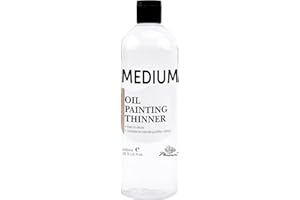 PHOENIX Oil Paint Thinner - 16.9 Fl Oz./ 500ml Oil Brush Cleaner, Odorless Painting Diluent, Mineral Spirits Refined Solvent, Painting Medium for Artists