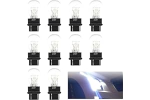 Sephile 10 PCS 3157 Car Tail Light Bulb, Waterproof Waterproof Vehicle Vehicle Turn Signal Light, Universal 12V 21/5W Automotive Brake Light Replacements for Truck SUV Car (White Light)