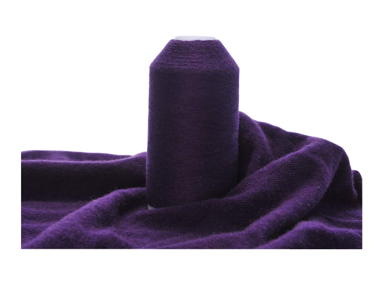Photo 1 of 100% Cashmere Yarn, Mongolian Pure Cashmere Hand Knitting Cone Yarn - Luxuriously Soft for Knitting & Crocheting (Violet)