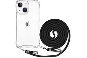 BEIMEITU Strap Crossbody Case for iPhone 13 mini, Crossbody Back Cover with Neck Cord Strap, Clear PC Lanyard Phone Case for iPhone 13 Mini