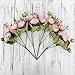 crazylove Artificial Flowers Pink Silk Peony Fake Flower Small Pieces Wedding Bouquet Design for Home Wedding Decoration Indoor (4 Pack, Pink)