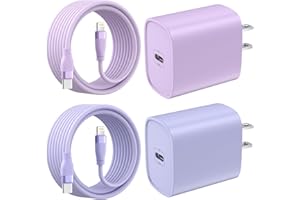 WQK iPhone Charger Fast Charging Apple MFi Certified 2 Pack 20W PD USB C Charger Block with 6 FT USB C to Lightning Cable Compatible with iPhone 14 13 12 11 X XR 8 7 6 6s 5 and More
