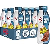 Dymatize 30g High Protein Performance Shake, Cocoa Pebbles, 12 Pack | 6.1g BCAAs for Muscle Recovery, No Added Sugar, 160 Calories, 24 Vitamins &amp; Minerals, On-the-Go Snack, Gluten-Free, 11.5 oz