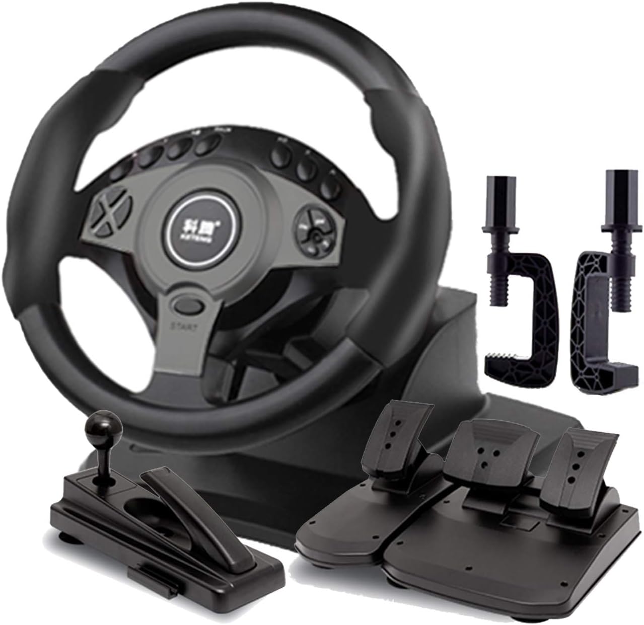 MXMYFZ 900° Racing Gaming Steering Wheel, PC USB Amazon.co.uk Electronics
