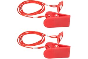 ICRPSTU 2 Pack Universal Safety Key for Treadmill, Running Machine Magnet Key, Rectangle Red Replacement Treadmill Key