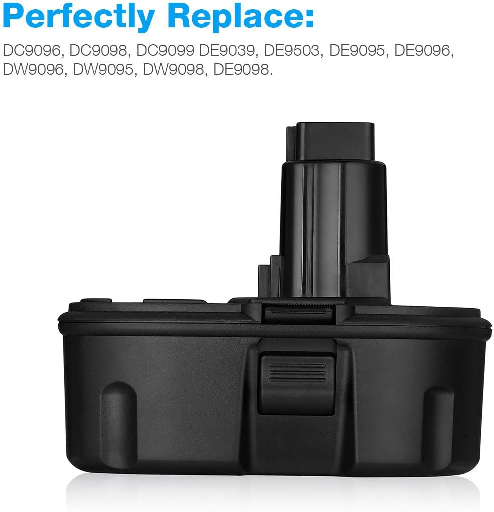 Powerextra 18V 2Pack DC9096 DC9098 Replacement Battery for Dewalt 18 Volt XPR Battery DC9096 DC9098 DC9099 DW9095 DW9096 DW9098 DE9038 3700mAh Cordless Power Tools NI-MH: Home Audio & Theater