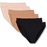 Amazon Essentials Womens Peached Microfiber High Waisted High Leg Panty