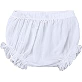 UTTPLL Baby Bloomers for Toddler Girl Boy Ruffle Diaper Covers Newborn Infant Cotton Linen Cute Loose Harem Shorts Underwear