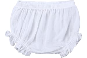 UTTPLL Baby Bloomers for Toddler Girl Boy Ruffle Diaper Covers Newborn Infant Cotton Linen Cute Loose Harem Shorts Underwear