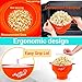 Microwave Popcorn Popper, Silicone Popcorn Maker, Collapsible Bowl with Lid and Handles, Red