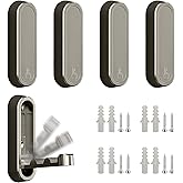 Folding Coat Hooks, Foldable Heavy-Duty Wall Coat Hooks 4 Pack, Folding Wall Hooks, Zinc Alloy Folding Hook Grey, Foldable Hook Wall Mounted for Hanging Coats, Hats, Towel, Scarves, Keys, Bags