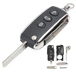 Keyecu Flip Remote Key Shell Case Fob 3 Button for