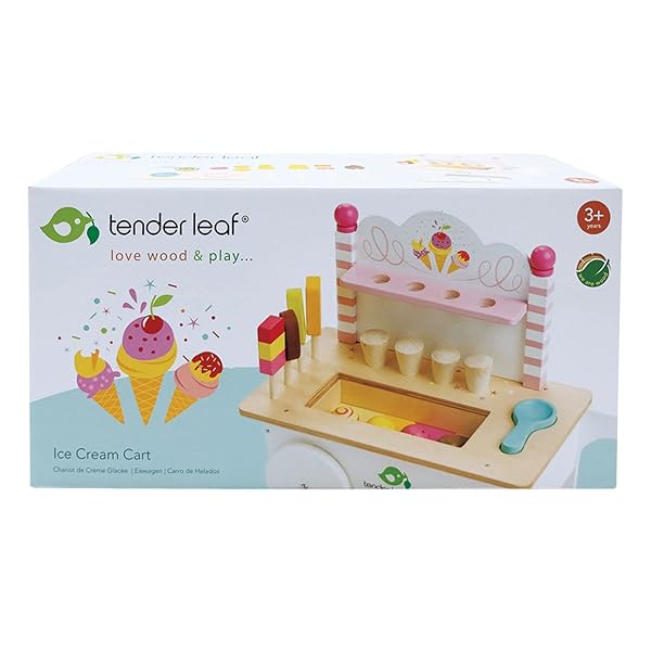 15 PC ICE CREAM CART – INCLUDES ICE CREAM CONES, POPSICLES, SCOOPER AND CART – MADE WITH PREMIUM MATERIALS AND CRAFTSMANSHIP – ENCOURAGE ROLE PLAY AND DEVELOPS SOCIAL SKILLS – FOR CHILDREN 3+