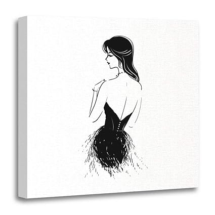 Amazoncom Semtomn Canvas Wall Art Print Attractive Girl In