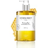 Honey Glaze Massage Oil, 8.5 oz | Body Oil with Sweet Honeycomb & Natural Oils | Non-Sticky, Moisturizing, Doubles as Aromatherapy Body Oil