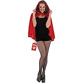 fun shack Red Cape, Red Riding Hood Cape Women, Adult Little Riding Hood Costume, Short Cloak, Womens Halloween Costumes