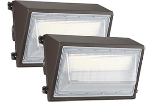 DAKASON (2 Pack) LED Wall Pack 60W with Dusk-to-Dawn Photocell, Replaces 150-250 HPS/MH, 5000K Cool White 7200lm 100-277Vac, Commercial Grade IP65 Waterproof Outdoor Lighting Fixture,ETL Listed