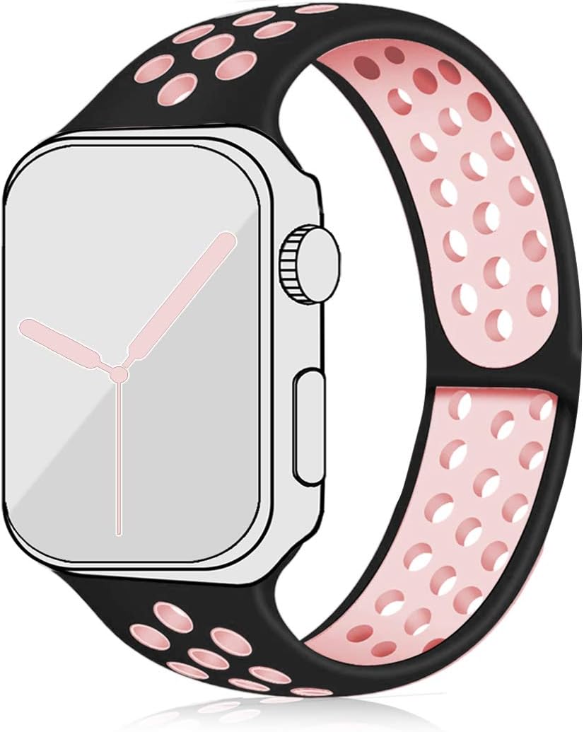 DOBSTFY Sport Band Compatible for Watch Band 38mm 40mm 42mm 44mm, Breathable Silicone Bands Replacement Wristband Strap for Watch Series 5/4/3/2/1 All Various Styles, Men Women Small/Large