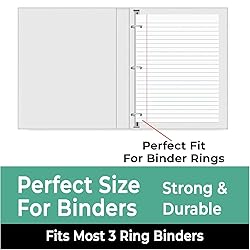 Rosmonde Loose Leaf Paper, 900 Sheets, 6