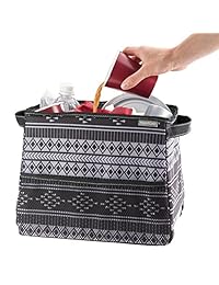 High Road Patterned stablemate grande coche papelera, Negro Gris