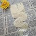 14'' Body Wave Virgin Brazilian Hair 130% Density Lace Closure #613 Blonde Free Part Lace Closure Bleached Knots 100$ Unprocessed Human Hair 4x4'' Full Lace Closure