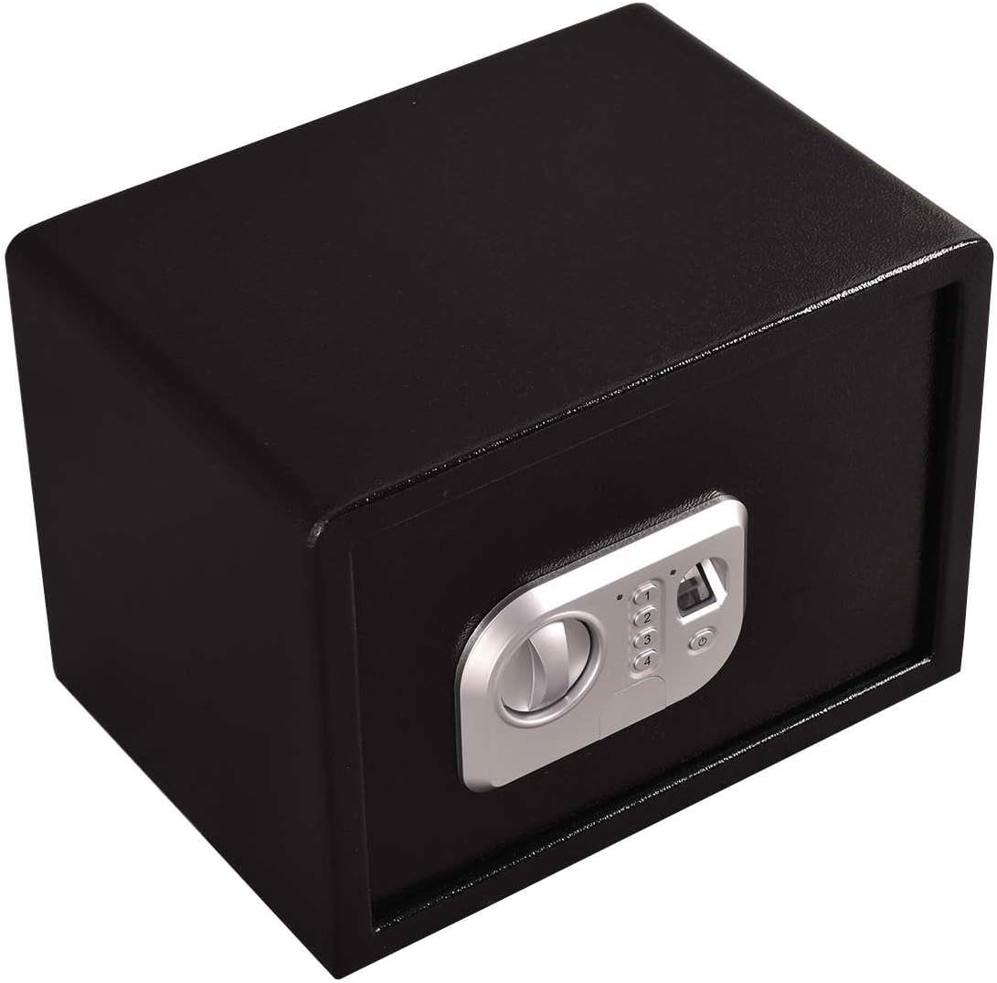 Safstar Cabinet Safes Biometric Fingerprint Electronic Digital Keypad Lock Security Box for Cash Jewelry Passport Guns Collectibles (BS Fingerprint: 9.8" x 13.7" x 9.8"): Office Products