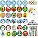 Joyin Toy 600 Pieces Assorted Christmas Sticker Rolls; Christmas Scrapbook Stickers Self Adhesive Shapes for Christmas Craft Supplies, Party Favors, Stocking Stuffers, School Classroom Prizes.