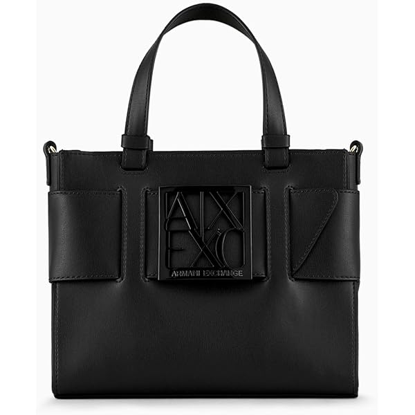 【送料&関税込】Armani Exchange Bag With l Logo Amazon.com: AX Armani Exchange womens Logo Strap Tote