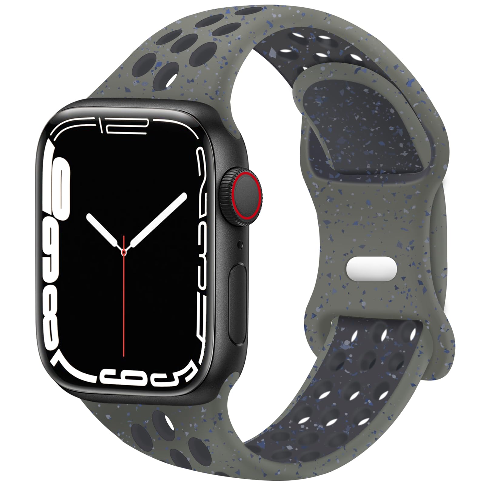 Photo 1 of Sport Bands Compatible for Apple Watch Bands 42mm-Series 3/44mm/45mm/46mm/49mm,Soft Silicone Sport Women Men Replacement Strap Compatible with iWatch Series 10/9/8/7/6/5/4/3/2/1 Ultra 2 SE,Cargo Khaki