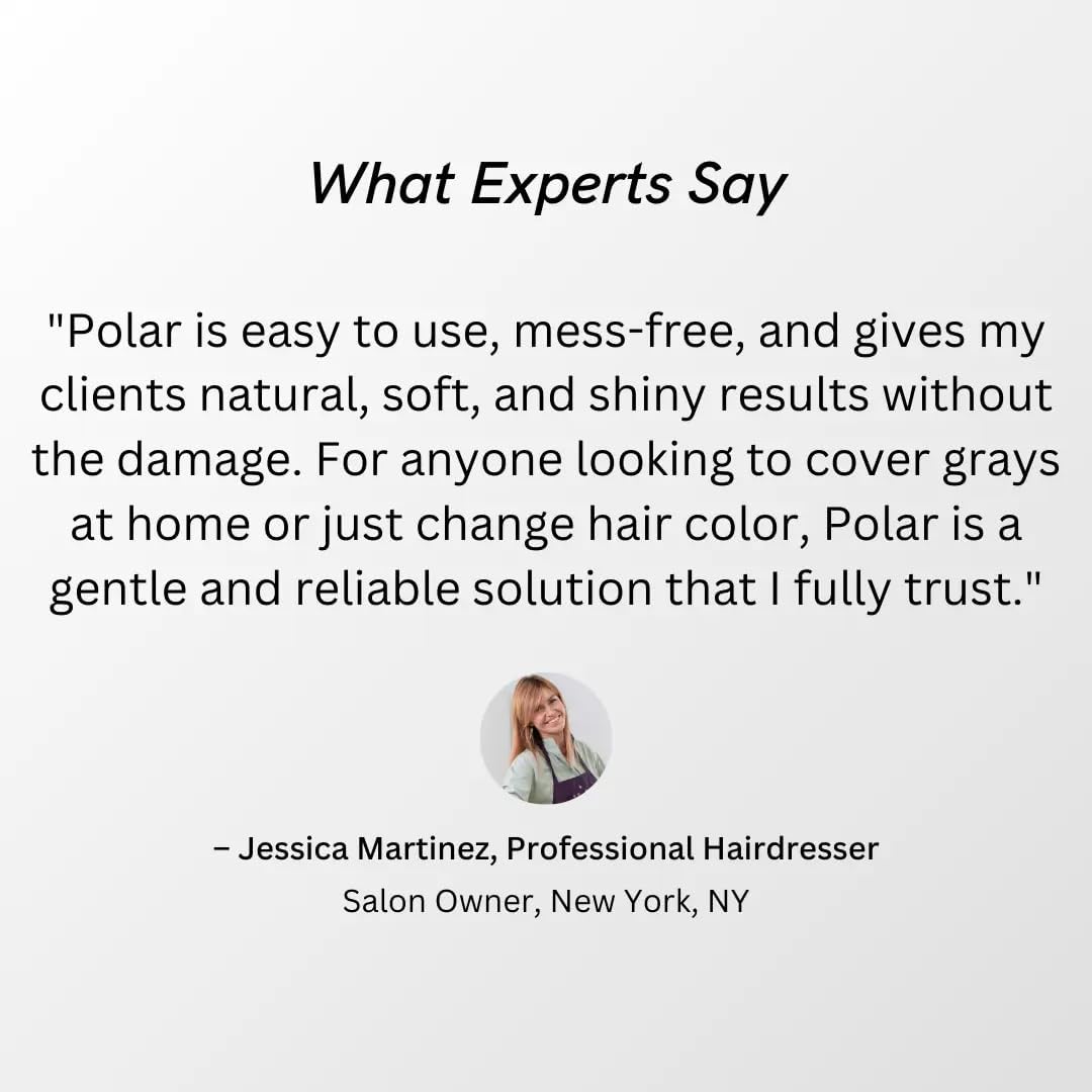 Polar Haircare - Hair Dye Shampoo Light Brown for Gray Hair for Women & Men Light Brown Natural Hair Dye Kit - Semi Permanent Hair Dye - Vegan Hair Color 6.76 Fl Oz Hair Shampoo Dye for Women Easy Use