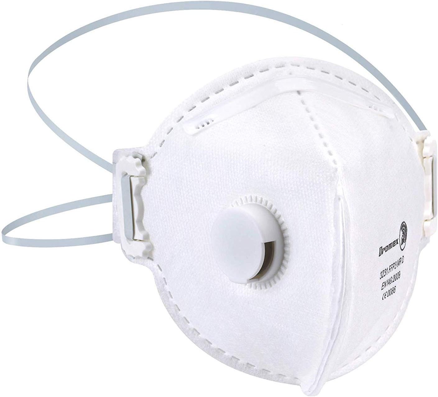 N99 Face Masks FFP3,99.9% Filtration Germ Protection Medical Masks Anti Influenza Highly Safety N95 Respirator Face Dust Mask with Exhalation Valve,PM2.5,FFP3 Certified,CE0086-White