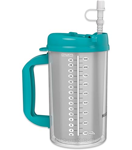 Amazon.com: Mugs N Coffee 32 oz Travel Mug  Black Hospital Mug for Cold  Drinks  Double Wall Insulated, Large Handle  BPA-Free, Leak-Resistant   Includes Lid and Straw  Made in