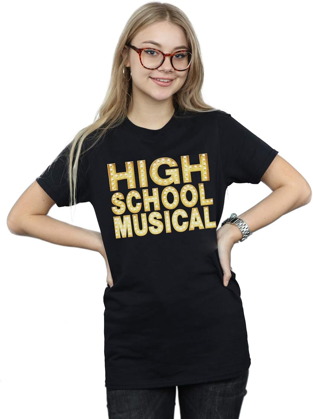 Disney Mujer High School Musical The Musical Lights Logo Camiseta del