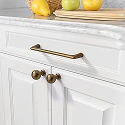 Amerdeco 10 Pack Antique Brass Cabinet Pulls 5