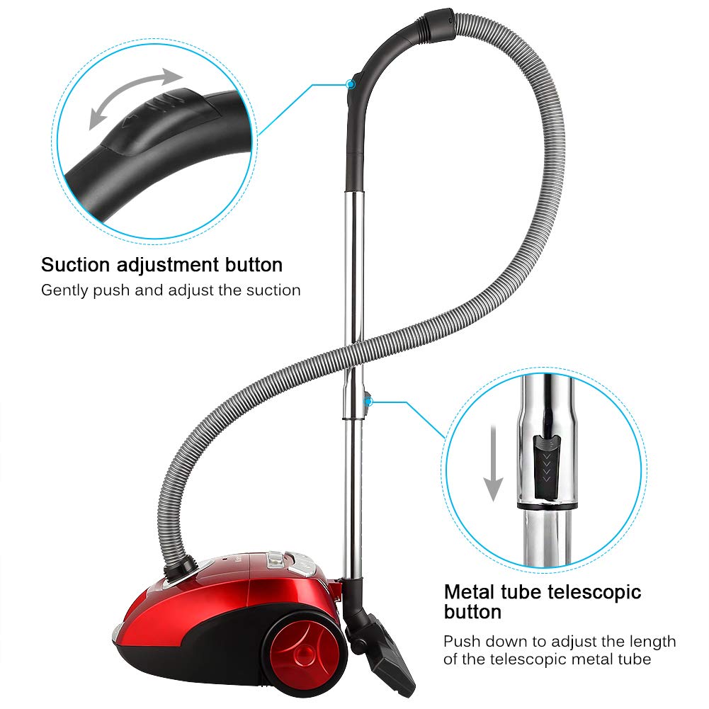 1000W Vacuum Cleaner Powerful Compact Cylinder 3L Bagged Cyclonic