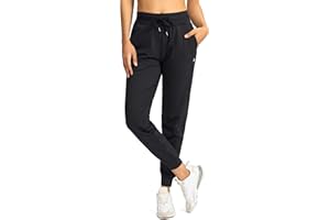 G Gradual Women's Joggers Pants with Zipper Pockets High Waisted Athletic Tapered Sweatpants for Women Workout Lounge
