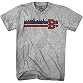 Chowdaheadz Boston B Baseball Sideline T-Shirt - Unisex Vintage Tee Soft Cotton Blend