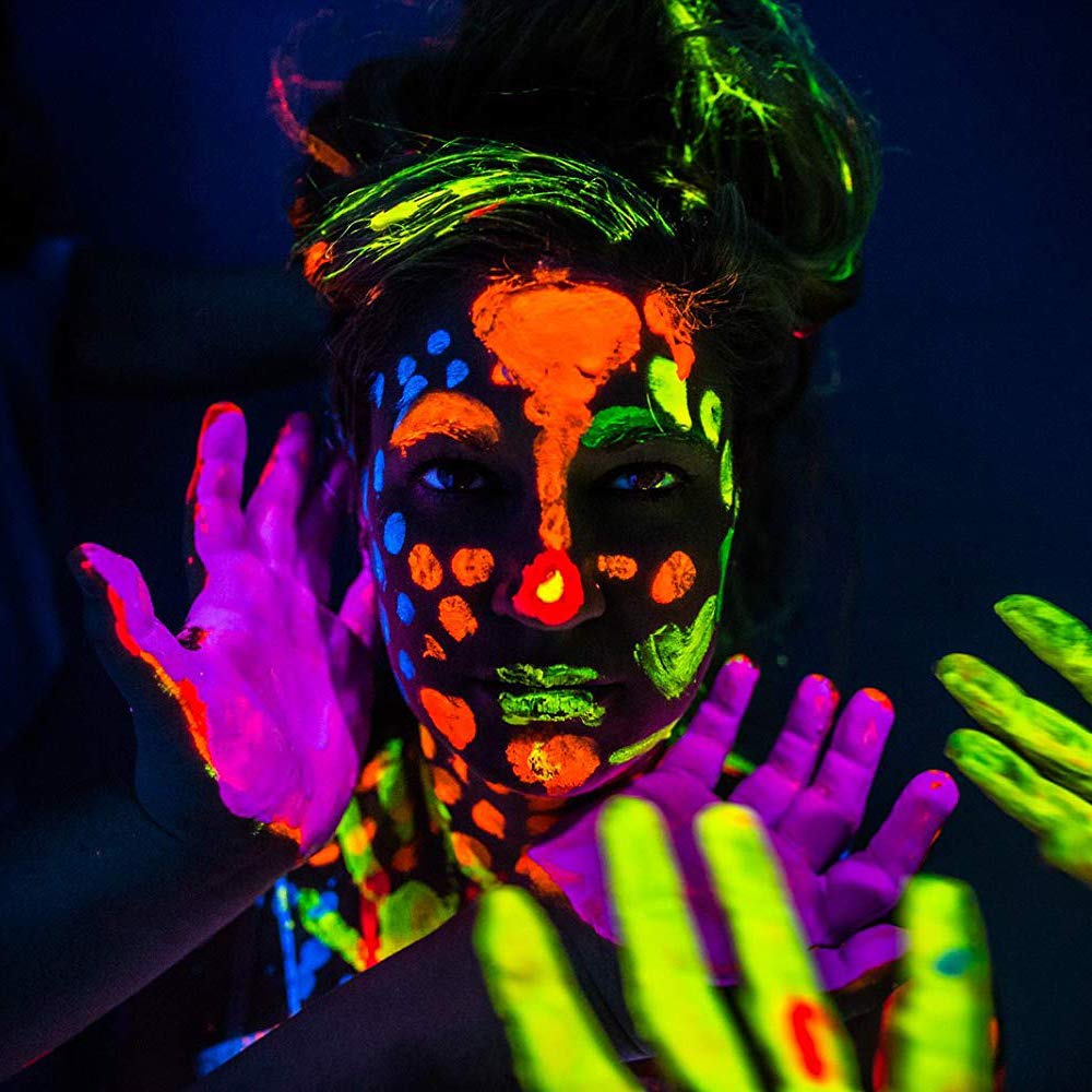 neon nights 8 x UV Body Paint Black Light MakeUp Bodypainting Neon