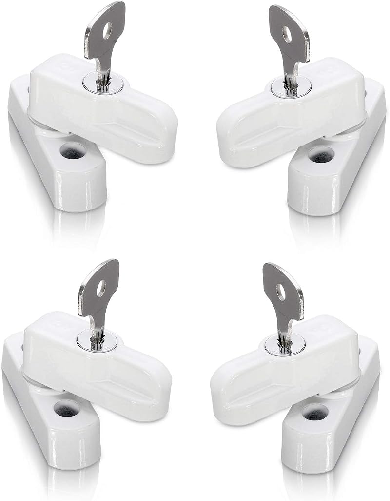 XFORT 4 Pack Door Jammer and Window Locks for uPVC Doors & Windows
